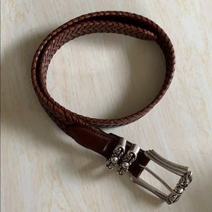 Vintage 90s Brighton Braided Leather Belt